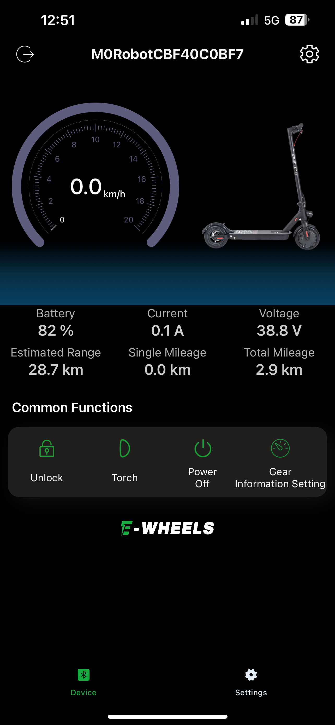 E-Wheels Plus &ndash; device oversikt