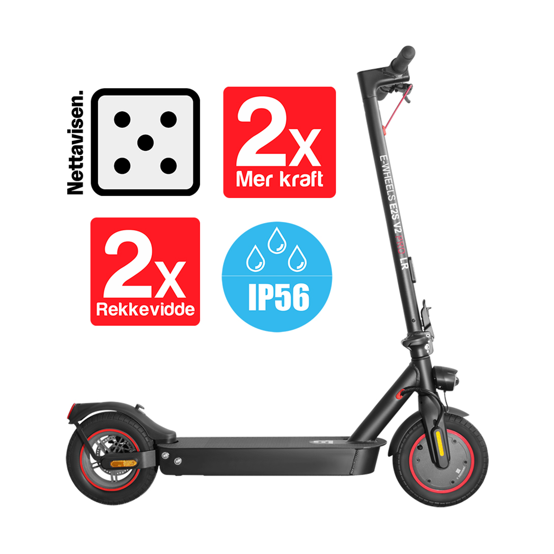 E-Wheels E2S V2 PRO Long Range+ Luftfylt Grå