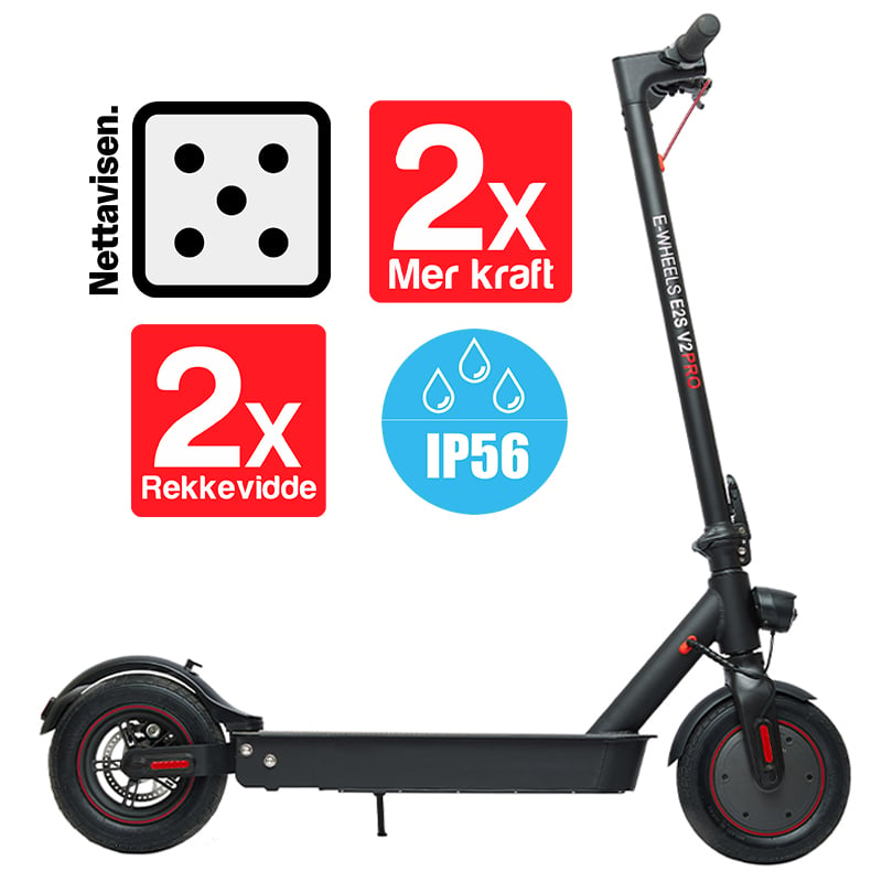 E-wheels E2S V2 PRO | Lovlig el sparkesykkel