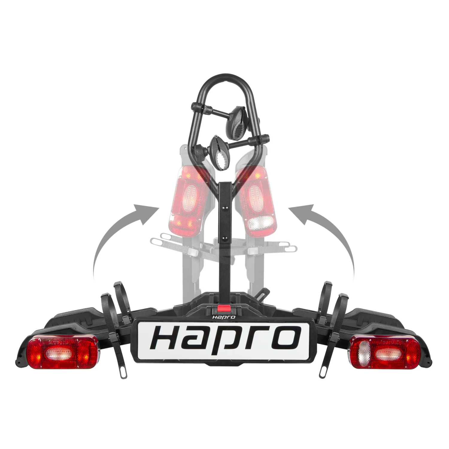 Hapro Atlas SmartFold II, illustrasjon av vippbare armer