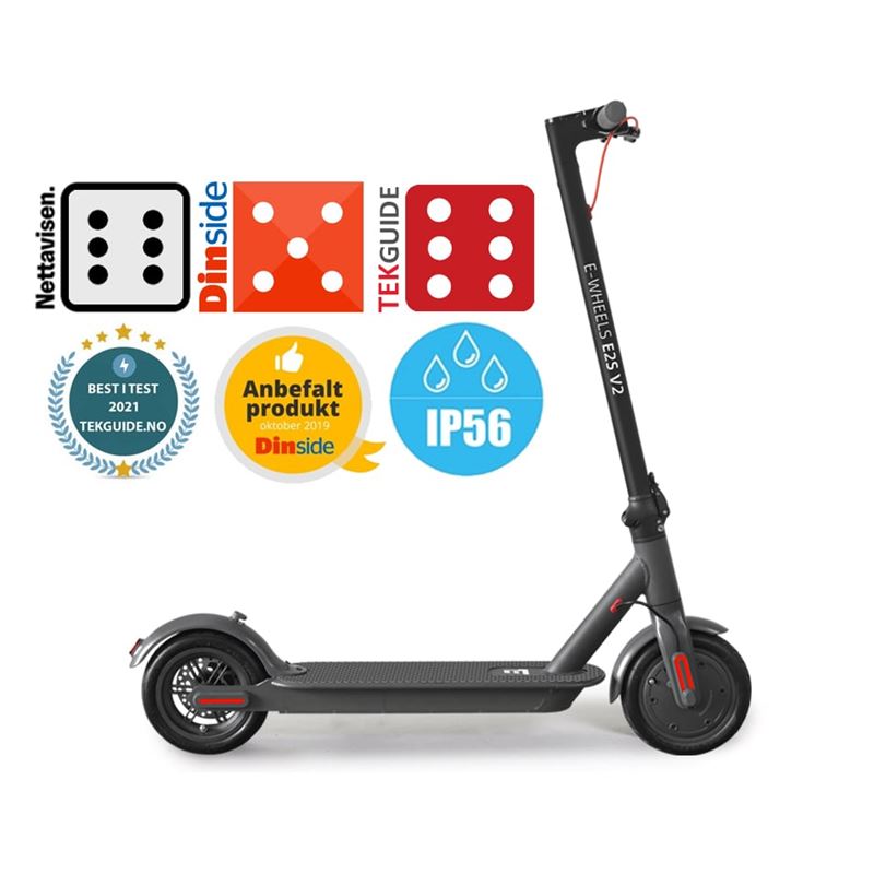 e wheels e2s v2 2021 lovlig el sparkesykkel